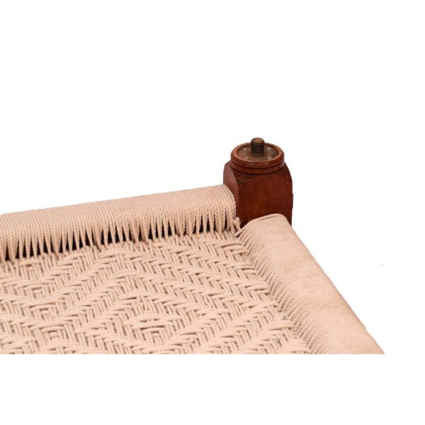 Wooden White Weave Indian Day Bed2
