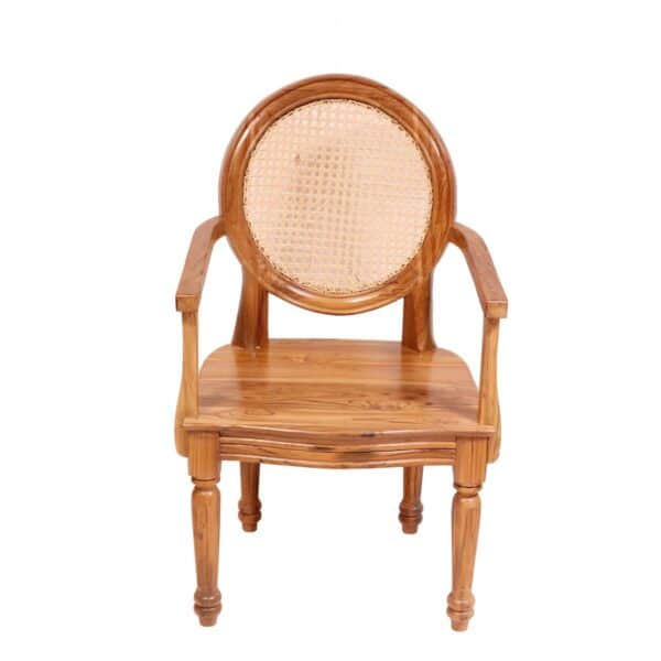 Cane Back Sturdy Wood Arm Chair1
