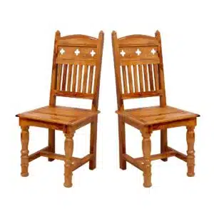 Cut Out Carved Chair Set of 2