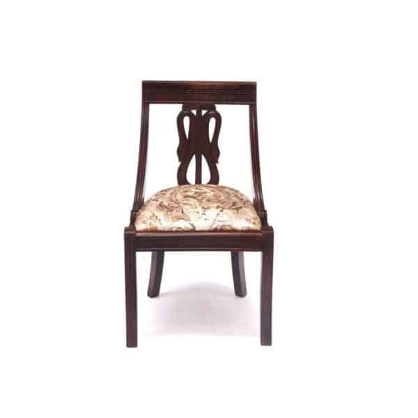 Dark Tone Flora Wooden Carved Chair Set of 23