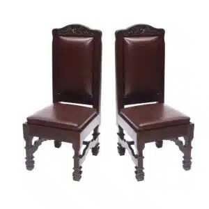 Dark Touch Simple Stepwell Dining Chair Set of 2 1