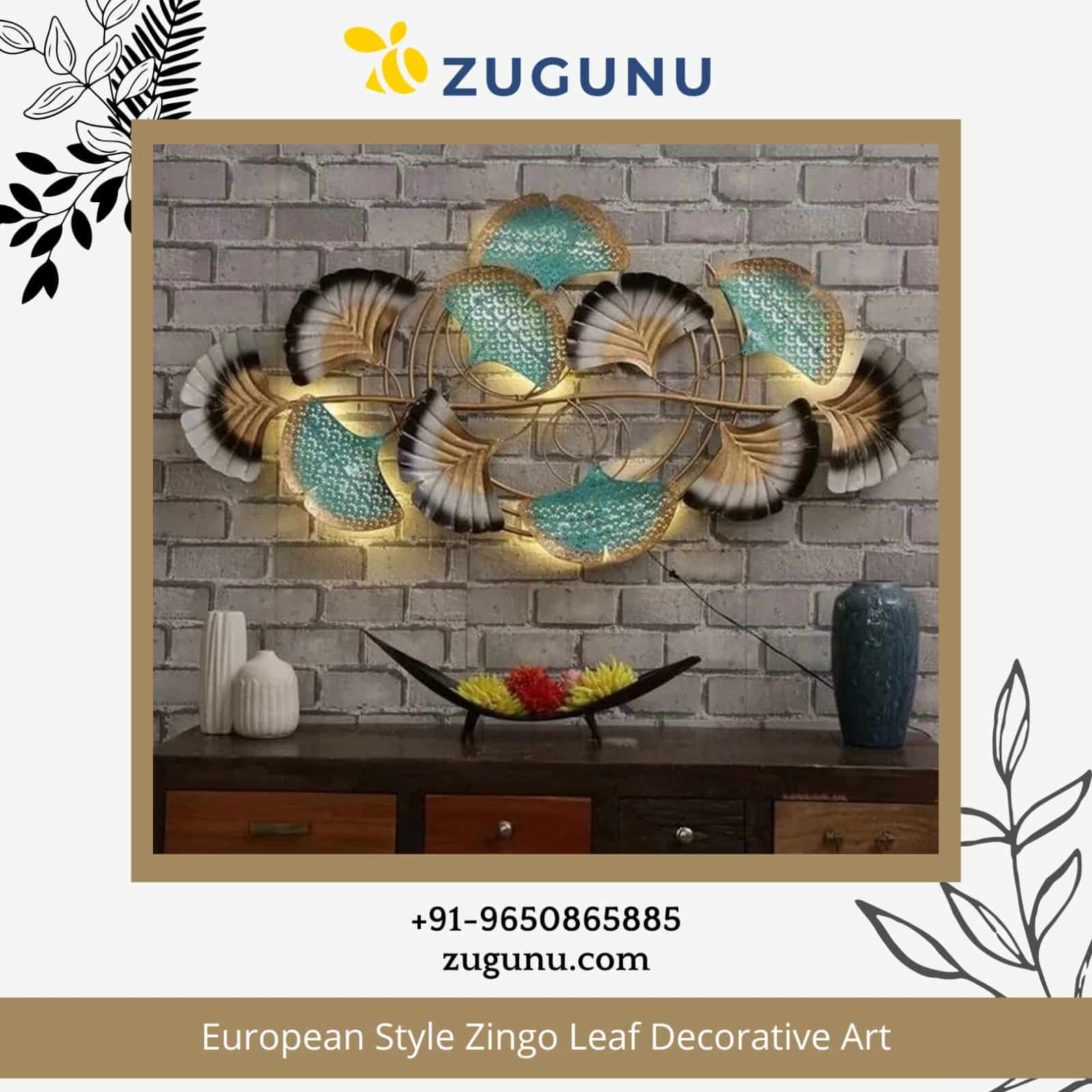 European Style Zingo Leaf Decorative Art From Zugunu