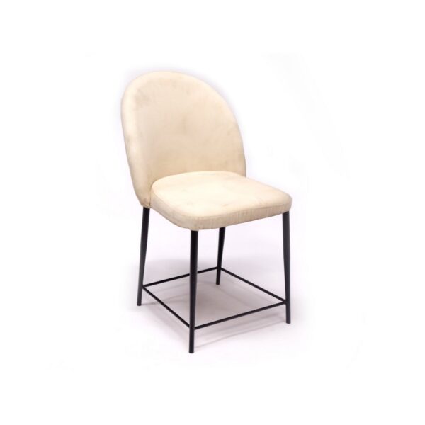 Fully White Cover Metal Chair