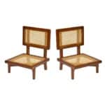 Low Height Cane Dining Chair Set of 2