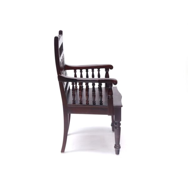 Mahogany Tone Intricate Royal Carved Chair3