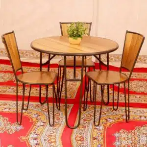 Modern Folding Dining Table With 3 Chair