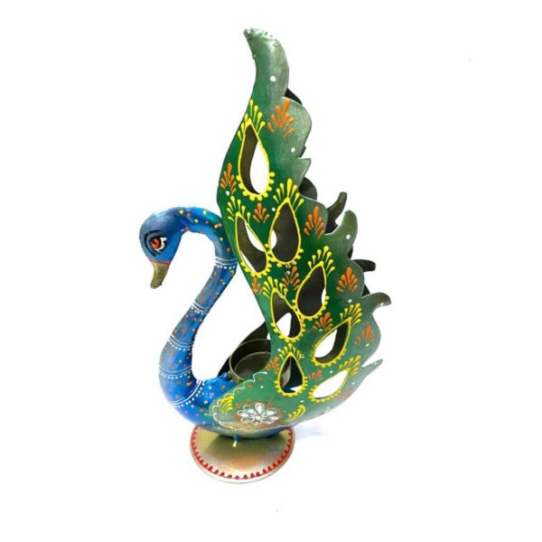 Peacock Metal Art Creations Candle Holders Decoration 4