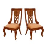 Regal Carved Wooden Chair Set of 2