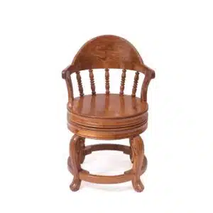 Rounded Carved Wooden Chair