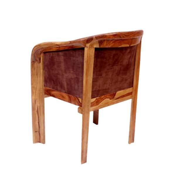 Sheesham Wood Comfy Upholstered Chair3