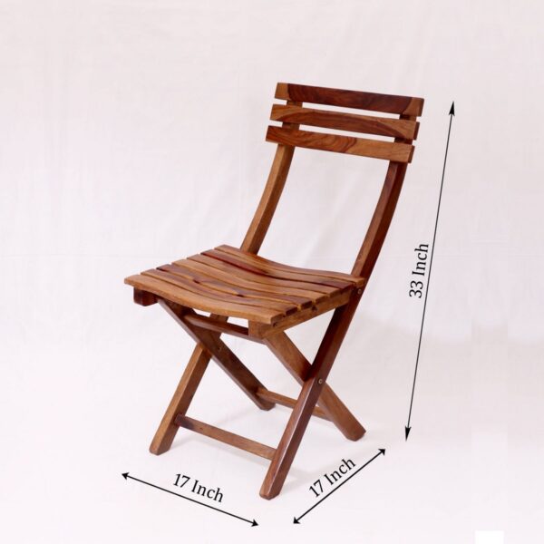 Sheesham Wood Folding Chair1