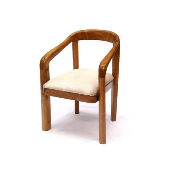 Solid Teak Brown Low Back Chair1