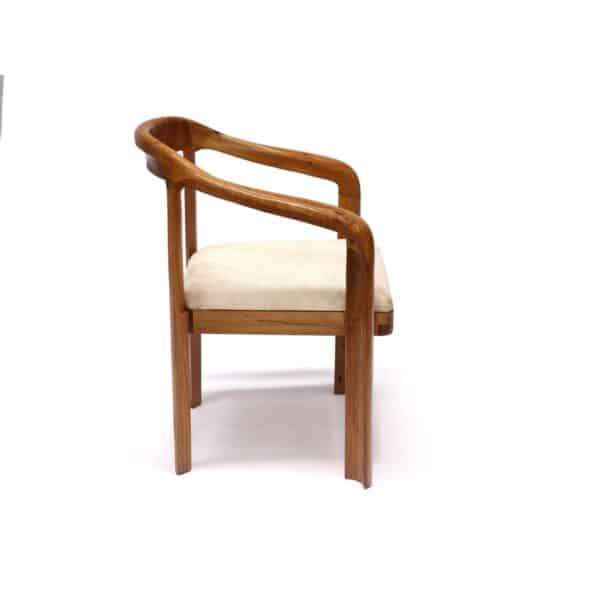 Solid Teak Brown Low Back Chair3