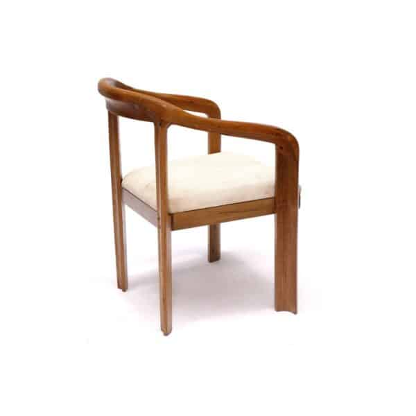 Solid Teak Brown Low Back Chair4