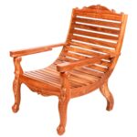 Solid Wood Stripped Traditional Recliner