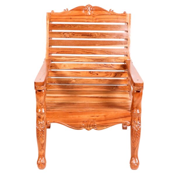 Solid Wood Stripped Traditional Recliner1