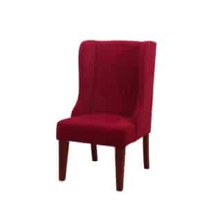 Stylish Bright Red Winged Chair
