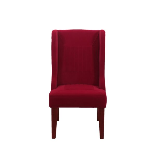 Stylish Bright Red Winged Chair1