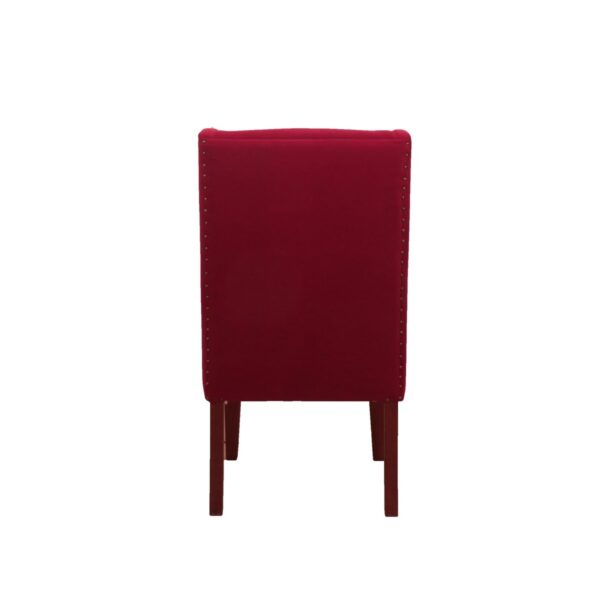 Stylish Bright Red Winged Chair3