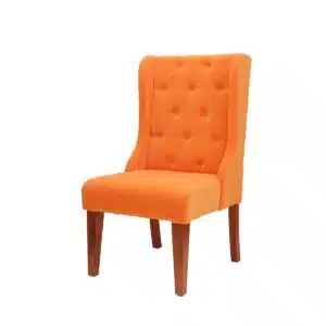 Stylish Classic Orange Winged Chair