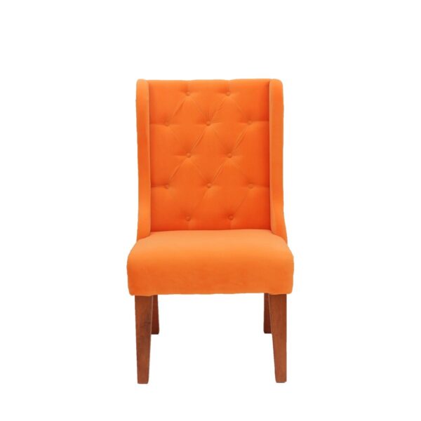 Stylish Classic Orange Winged Chair2