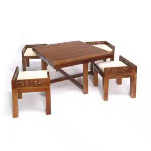Stylish Compact Wooden Dining Set