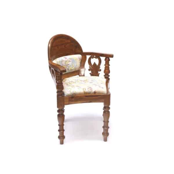 Stylish Natural Polish Carved Chair1