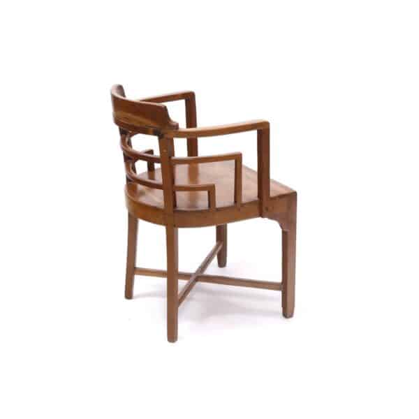 Stylish Teak Wood Semi Circle Chair4