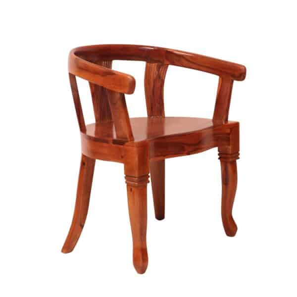 Teak polish Rounded Arms sheesham wood Chair3