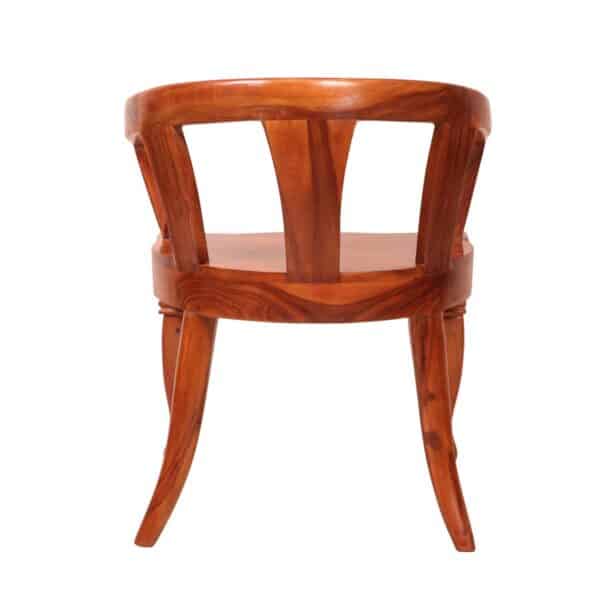 Teak polish Rounded Arms sheesham wood Chair4