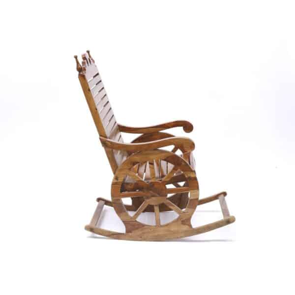 Wheel Inspired Rock Sheesham Rocking Chair1