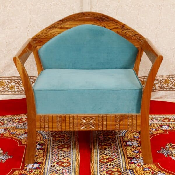 Blues Authentic Teak Wood Single seater sofa 4