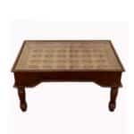 Brass Fitting Wooden Coffee Table