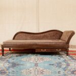 Brown Three Seater Teak Wood Comfy Sofa With Two Drawers