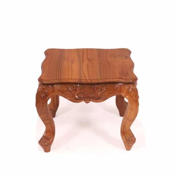 Compact Carving Teak Wood Coffee Table Small2