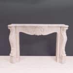 French Carved Fire Mantel Premium White Deco Finishing Console Table