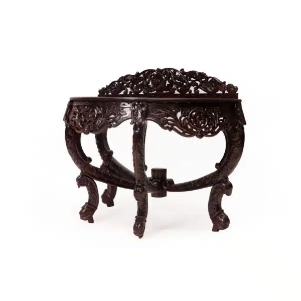 Inquisitive Carved Teak Wood Console Table2