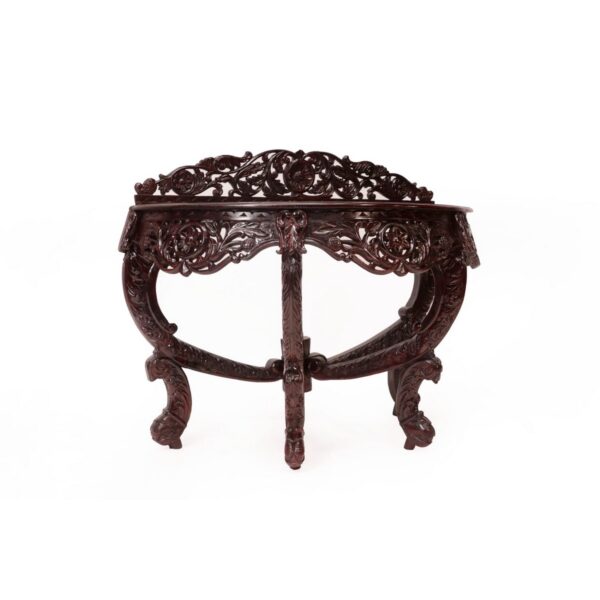 Inquisitive Carved Teak Wood Console Table3