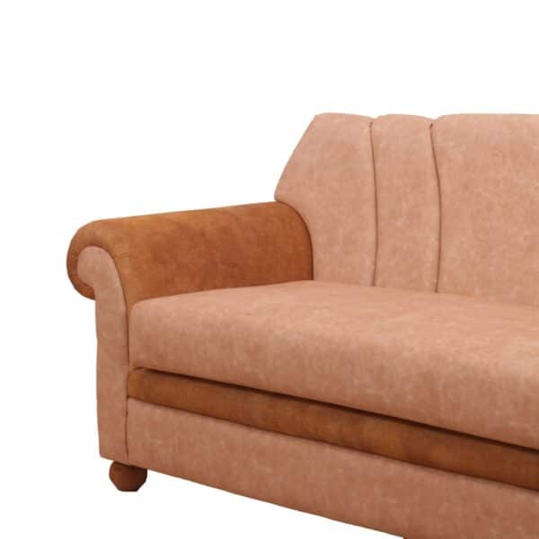 Layered Upholstered Natural Solid Wood Beige Couch 4