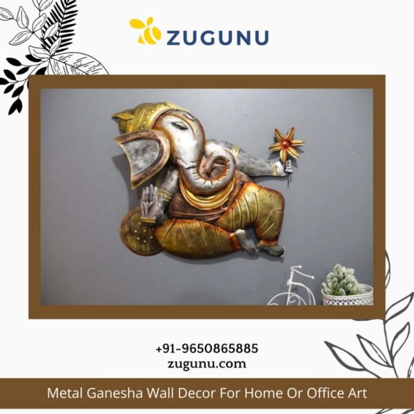 Metal Ganesha Wall Decor For Home And Office Zugunu 1