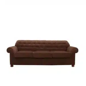Modern Brown Pinched Formal Back Couch