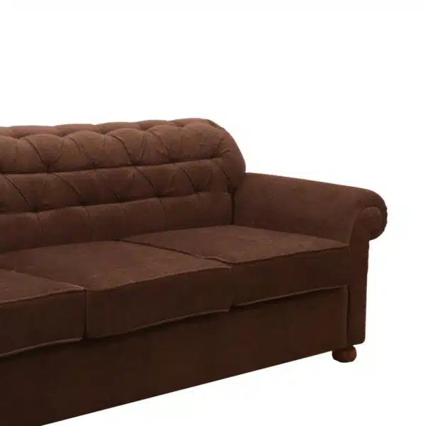 Modern Brown Pinched Formal Back Couch 4