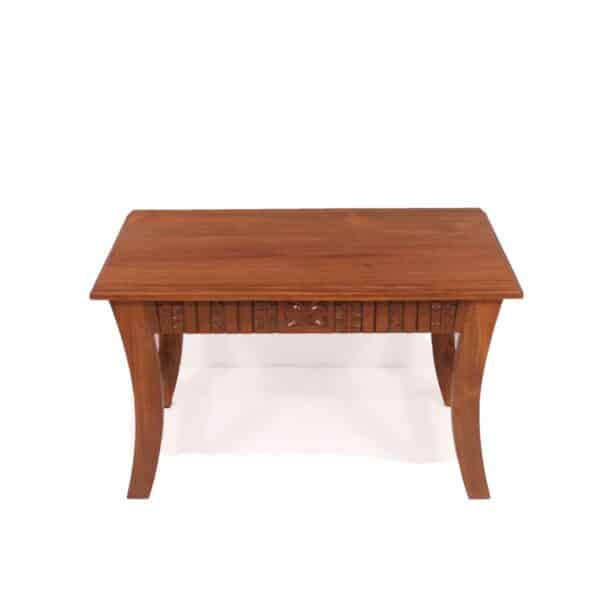 Natural Solid Wood Curved Border Coffee Table2