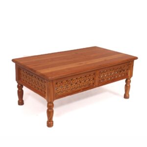 New Design Charming Carved Border Coffee Table