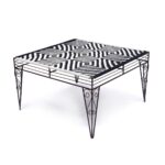 New Design Woven Metallic Coffee Table For Home
