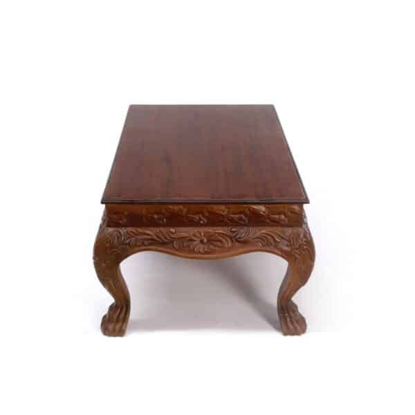 Royal Lion Leg carved Flower Pattern Coffee Table2