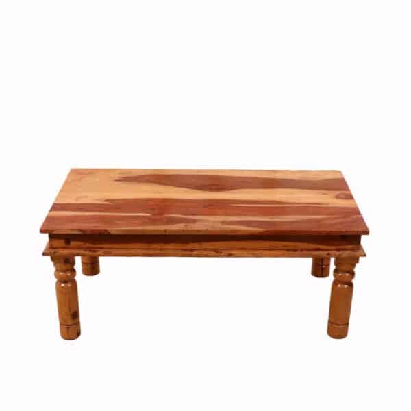 Sheesham Wood Simple Rounded Leg Coffee Table3