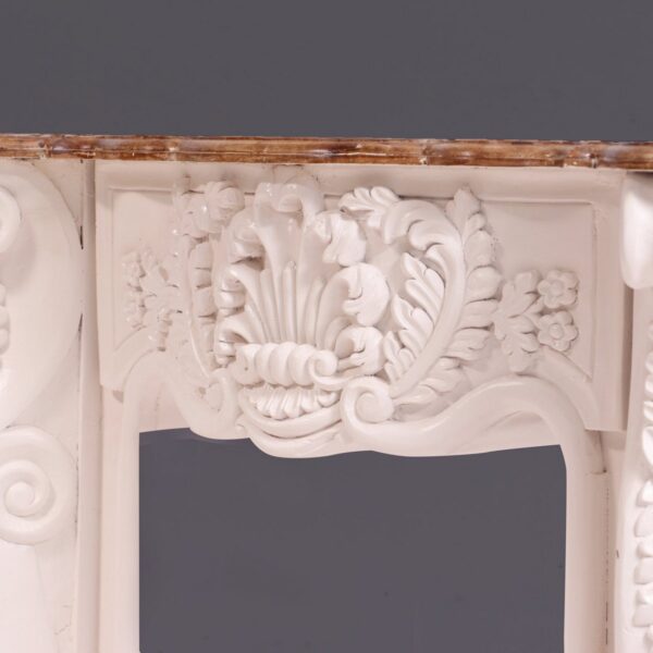 Solid Wood Fire Mantel Carved French Console Table2