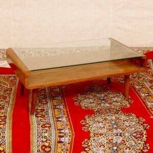 Solid Wood Natural Tone Retro Coffee Table