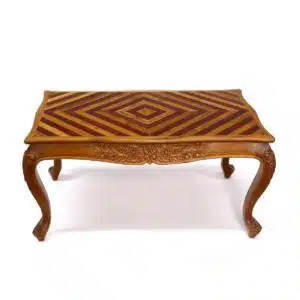 Stylish Inlay Design Teak Wood Coffee Table